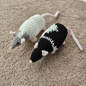 Crochet Rat Plush 2 Pcs